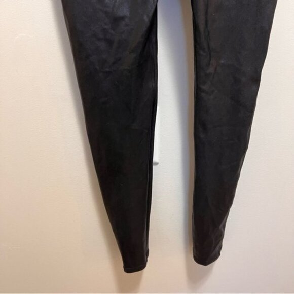 SPANX® Black Faux-Leather Leggings Size XL - Picture 8 of 11